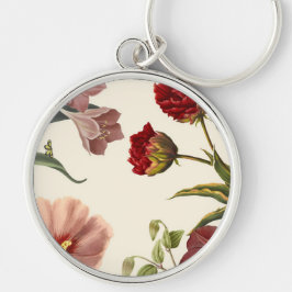 Vintage botanische Illustration von roten und rosa Schlüsselanhänger