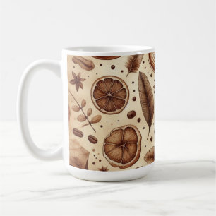 Vintage Botanische Kaffeebohnen Rustikales Café Kaffeetasse