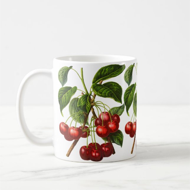 Vintage Botanische Kirschen Kaffeetasse (Links)