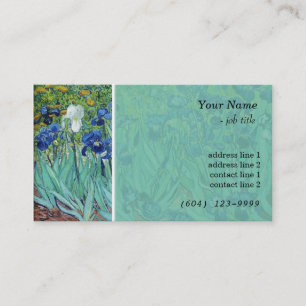 Vintage botanische Kunst Iris Blumen professionell Visitenkarte