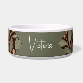 Vintage botanische Kunst und Handwerk Keramik Dog  Napf