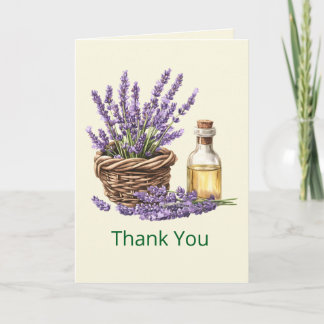 Vintage Botanische Lavendel-Dankeskarten Karte