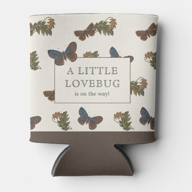 Vintage botanische Lovebug Kinderdusche Dosenkühler (Vorderseite)