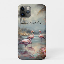 Vintage botanische Malflamingos anpassbar Case-Mate iPhone Hülle