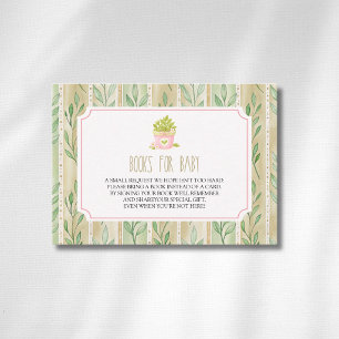 Vintage-Botanische Matcha-Pflanzen-Bücher Für Baby Begleitkarte
