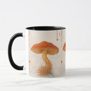 Vintage-Botanische Pilz-Illustration, Japanisch Tasse