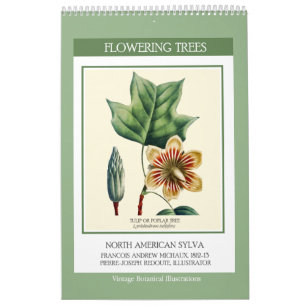 Vintage Botanische Redoute Blütenbäume 2027 Kalender