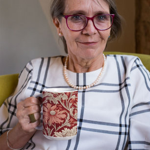 Vintage botanische Rentengeschenke für Mama Rot Tasse