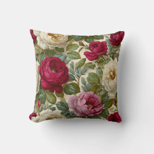 Vintage Botanische Romantische Chic Blumenmotive Kissen