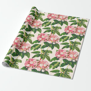 Vintage botanische Rosa-Berg Laurel-Blume Geschenkpapier