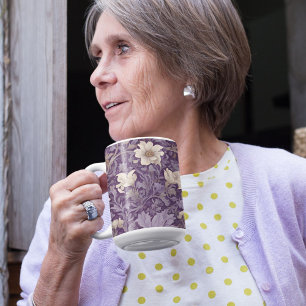 Vintage botanische Ruhestandsgeschenke für Mama Vi Tasse