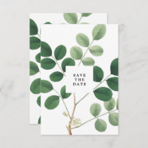 Vintage botanische Save the Date Karte