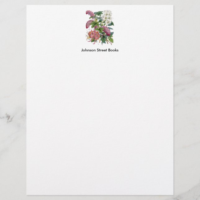 Vintage botanische Seite (Vorderseite)