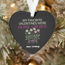Vintage Botanische Selbstgezogene Valentinstagsgrü Ornament