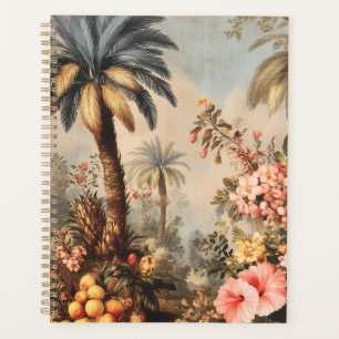 Vintage botanische Szene mit Palmen Planer