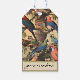 Vintage botanische Szenendarstellungen anpassbar Geschenkanhänger