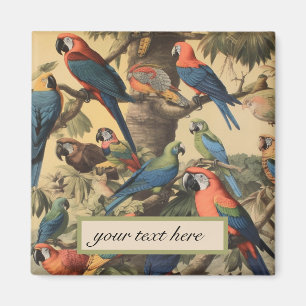 Vintage botanische Szenendarstellungen anpassbar Magnet