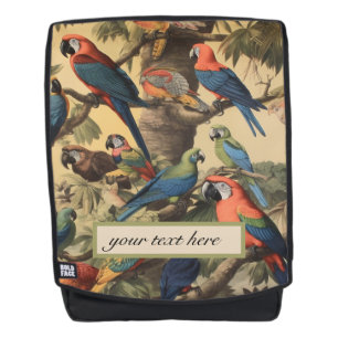 Vintage botanische Szenendarstellungen anpassbar Rucksack