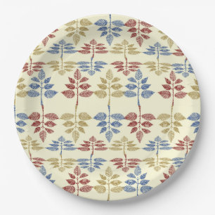 Vintage botanische Tapisserie Pappteller