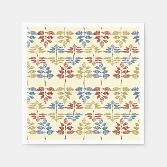 Vintage botanische Tapisserie Serviette (Vorderseite)