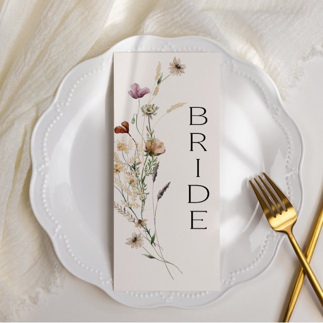 Vintage botanische Tiny Floral reserviert Sitzplät Menükarte (Von Creator hochgeladen)