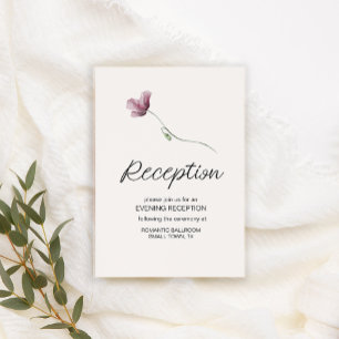 Vintage Botanische Tiny Floral Wedding Begleitkarte