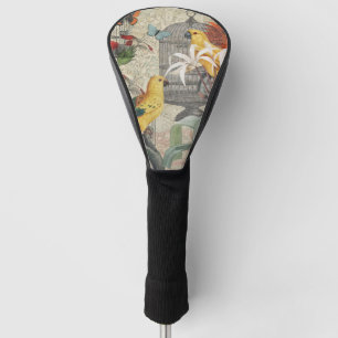 Vintage Botanische Vogel Natur Antiquität Tropisch Golf Headcover