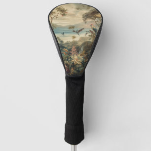 Vintage botanische Vogelarten Blume im Paradies Golf Headcover