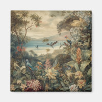 Vintage botanische Vogelarten Blume im Paradies