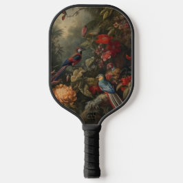 Vintage botanische Vogelarten Blume im Paradies Pickleball Schläger