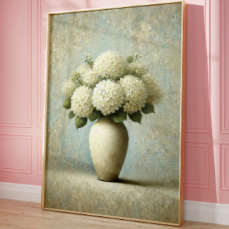 Vintage botanische Wandkunst | Elegante Blumenvase Poster