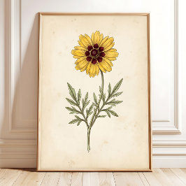 Vintage Botanische Wandkunst Leinwanddruck Poster