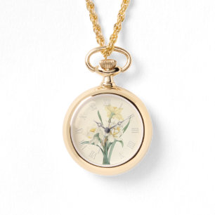 Vintage Botanische Wasserfarben Narcissus W Armbanduhr