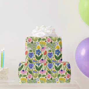 Vintage Botanische Wildblume Geschenkpapier
