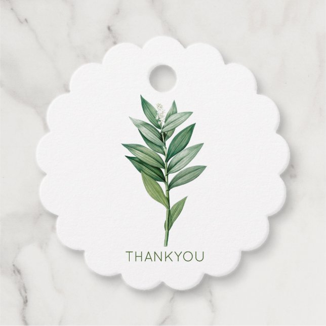 VINTAGE BOTANISCHE ZOLLBEIHILFEN GESCHENKANHÄNGER (Vorderseite)