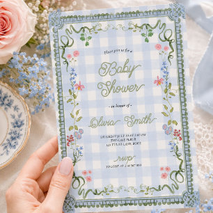 Vintage-Botanischer-Baby-Shower-Garten Einladung