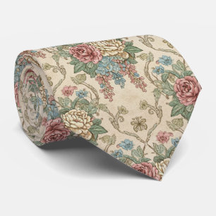Vintage-Botanischer-Blumen-Cottagecore-Stil Krawatte