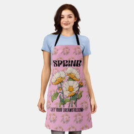 Vintage botanischer Druck mit einer Wildblume Früh Schürze