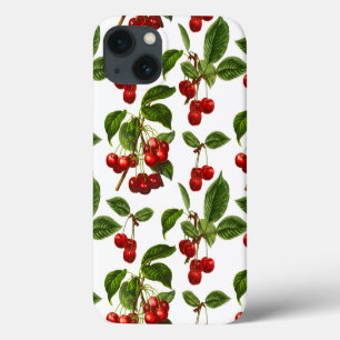 Vintage botanischer Druck roter Kirschen Case-Mate iPhone Hülle