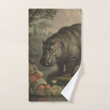Vintage Botanischer Flusspferd