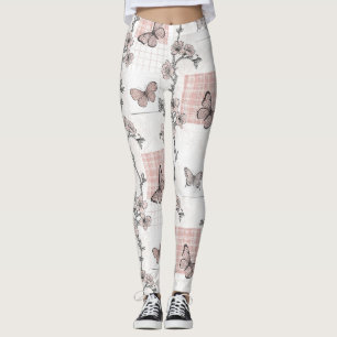 Vintage-Botanischer-Schmetterling-Toile-Muster (4) Leggings