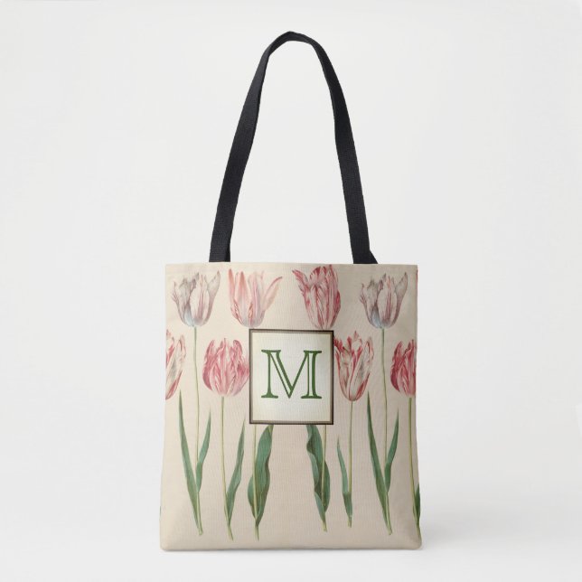 Vintage-Botanisches Monogramm (Vorderseite)