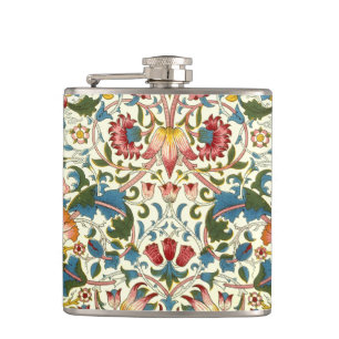 Vintage botanisches Morris-Design Flachmann