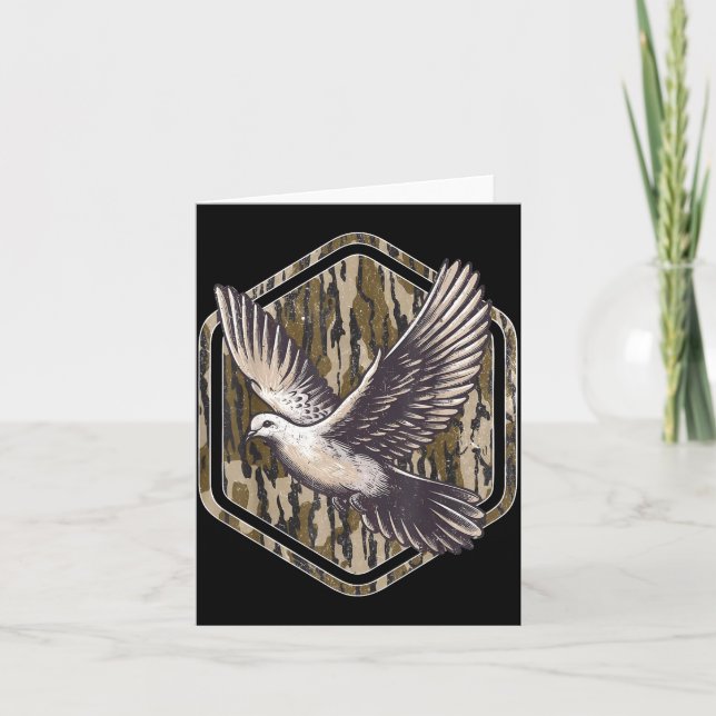 Vintage Bottomland Camo Dove Hunting Season Hunter Karte (Vorderseite)