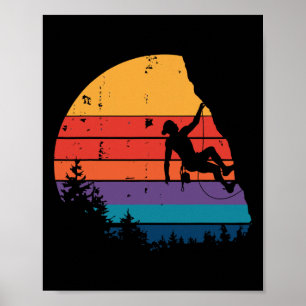 Vintage Bouldering Berg Klettergeschenke Cl Poster