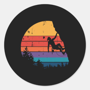 Vintage Bouldering Berg Klettergeschenke Cl Runder Aufkleber