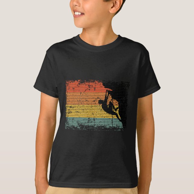 Vintage Bouldering Klettern  T-Shirt (Vorderseite)