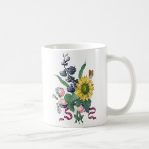 Vintage Bouquet Botanische Illustration Kaffeetasse