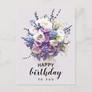 Vintage Bouquet   Maßgeschneiderte Geburtstags-Kal Postkarte