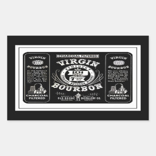 Vintage Bourbon-Etikett Rechteckiger Aufkleber